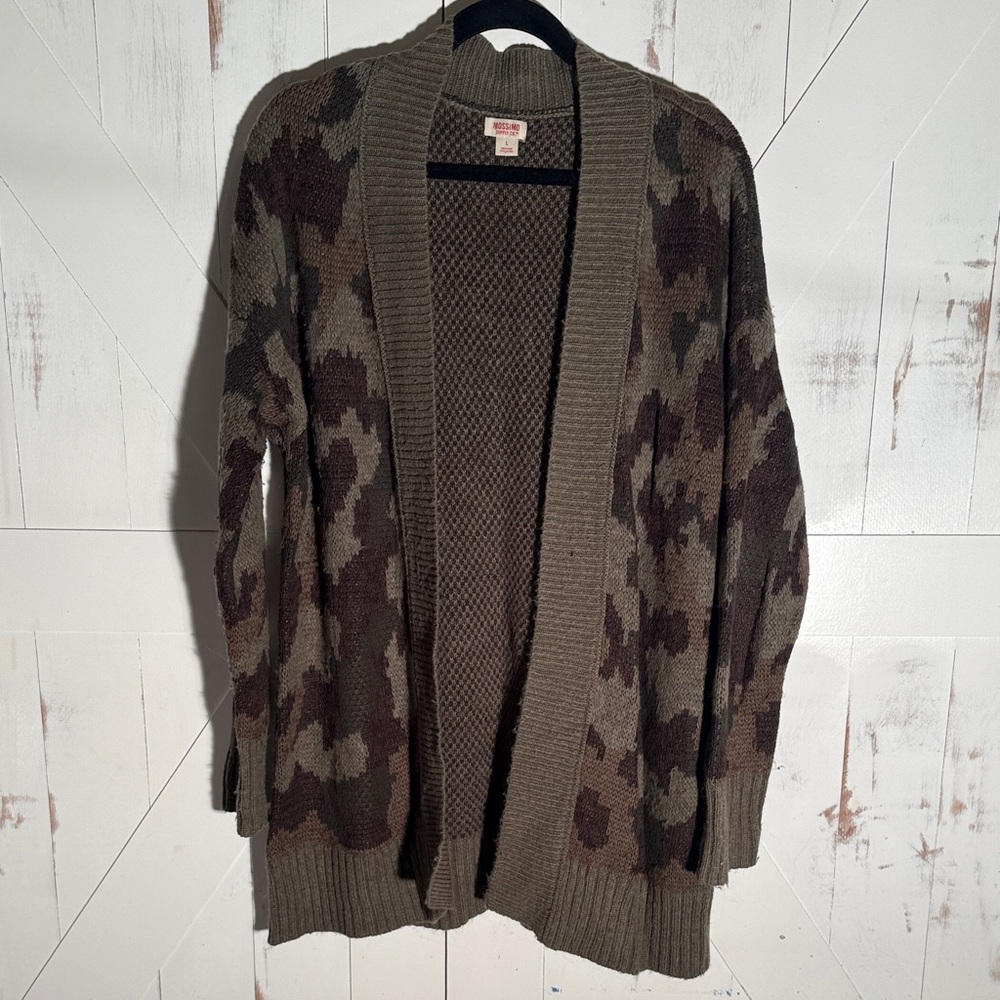 Merona Camouflage Cardigan Sweater